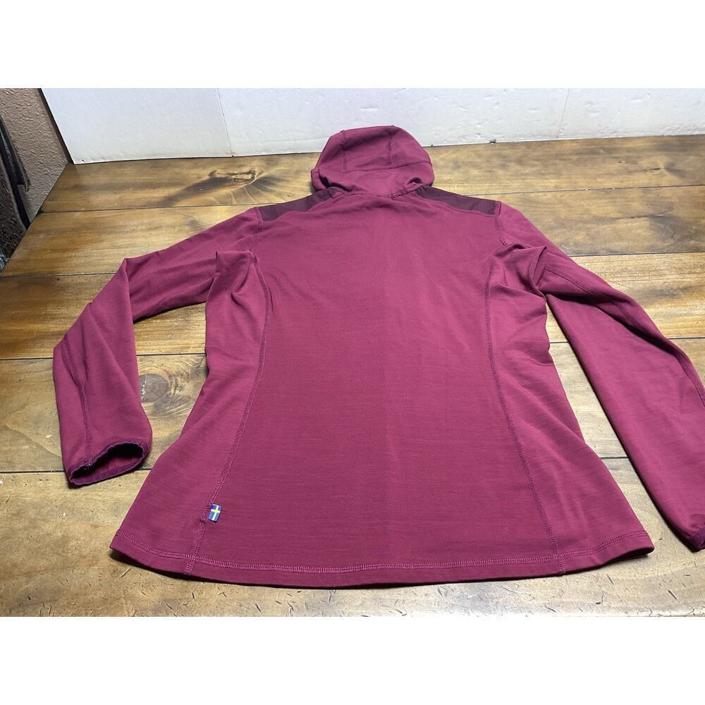 Fjallraven Keb Fleece Hoodie Womens Large Magenta Full Zip Jacket Outdoor Hiking - Picture 13 of 14